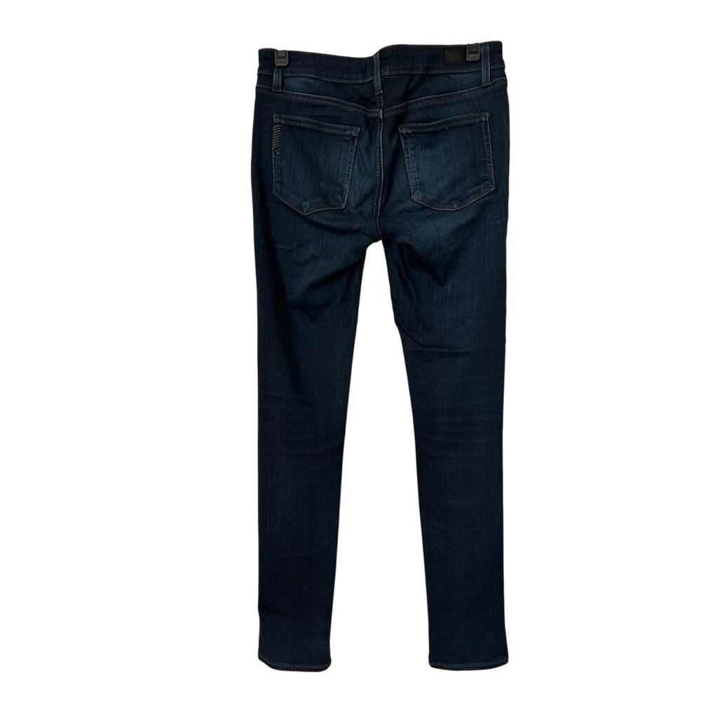 Paige Skyline Skinny Jeans Womens Size 28 Mid Rise Dark Wash Blue Stretch Denim - Picture 4 of 13